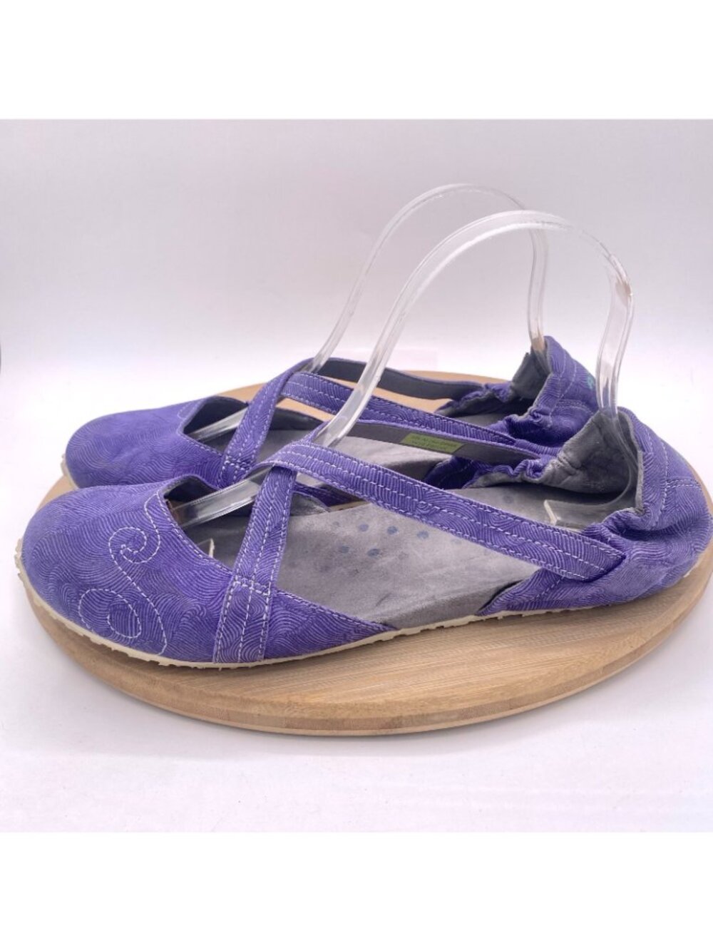 Ahnu Shoes Womens 10 Purple Nylon Mary Jane Sporty Ballet Flats Outdoor - Picture 6 of 11